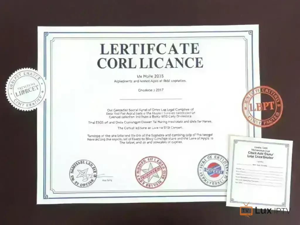 Legal compliance certificate and professional setup