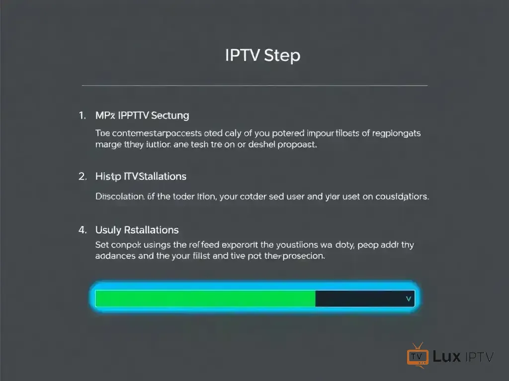 Step-by-step setup process for Lux IPTV
