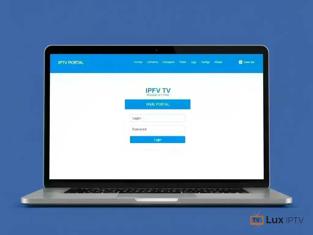 Lux IPTV web portal login interface